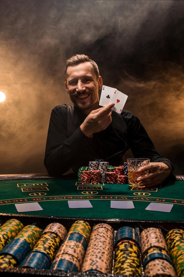 Live Sic Bo dealer rolling three dice in sealed shaker